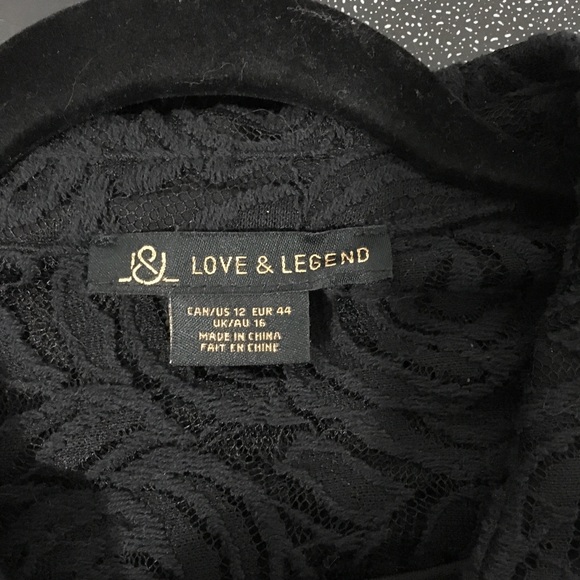 Black lace button front dress. Size 12. New condition (never worn). - Picture 5 of 6